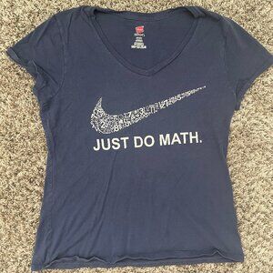 3/$15 Blue Just Do Math Graphic T-Shirt